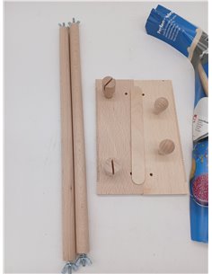 Rayher Telar para abalorios, de madera, 44x17,2 cm, para manualidades y bisutería, 7201700 2