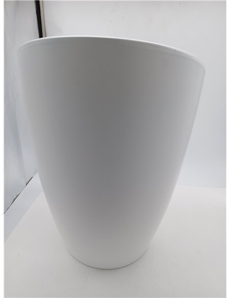 WENKO Taburete Candy blanco mate - Taburete de baño, con bolsa de lavandería extraíble, Plástico (ABS), 36 x 50.5 x 36 cm, Blanc