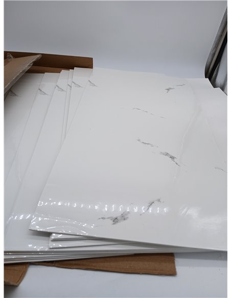 Paneles de pared, diseño de mármol, paquete de 10, 60 cm x 30 cm, revestimiento de pared autoadhesivo, pegatinas de azulejos de 