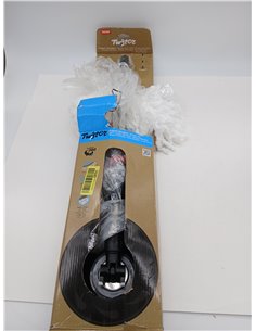 Tatay Stainless Steel Telescopic Handle Mop with 100% Microfiber Mop, Grey and Black 2