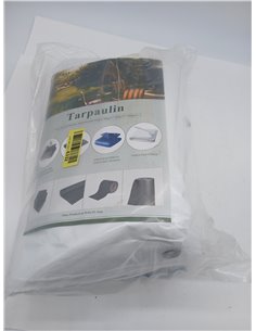 WOLTU Outdoor Waterproof Tarpaulin, 3 x 6 m, PE 140 g/m², Weatherproof and UV Resistant Protective Tarpaulin for Garden, Pool an 2