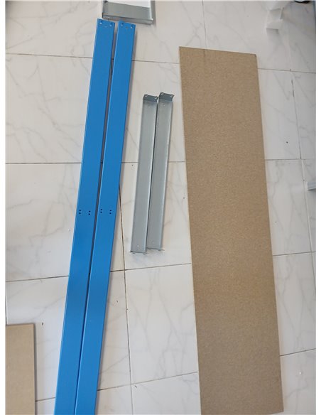 Simon Rack Banco de Trabajo Taller, Capacidad Carga 600 kg, 1445x1510x610 mm, Mesa de Trabajo, 1 Cajón, Antracita/Madera - BT3