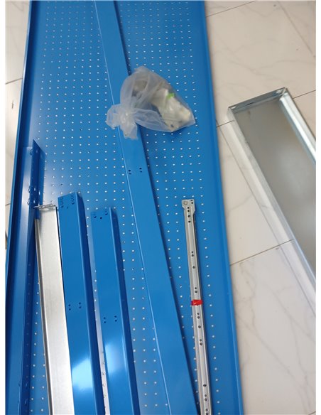 Simon Rack Banco de Trabajo Taller, Capacidad Carga 600 kg, 1445x1510x610 mm, Mesa de Trabajo, 1 Cajón, Antracita/Madera - BT3