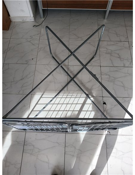 Vileda 163245 Tendedero con X-Legs con Varillas Gruesas Antipliegues, Acero y Aluminio, Plateado