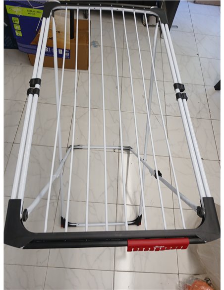Vileda Surprise Tendedero Extensible de acero y aluminio, espacio de tendido de 11 hasta 20 metros, soporte para artículos peque