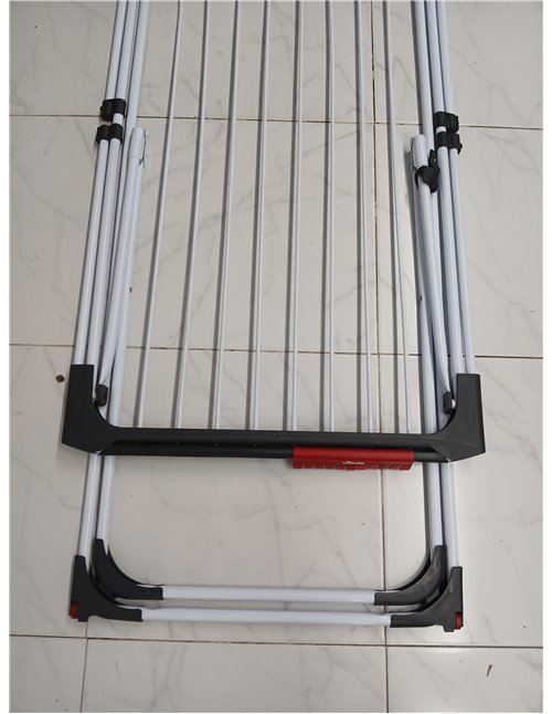 Vileda Surprise Tendedero Extensible de acero y aluminio, espacio de tendido de 11 hasta 20 metros, soporte para artículos peque