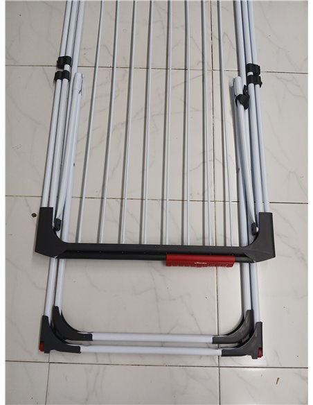 Vileda Surprise Tendedero Extensible de acero y aluminio, espacio de tendido de 11 hasta 20 metros, soporte para artículos peque