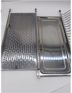 EMUCA Escurridor de Platos y Vasos para Muebles de Cocina de 60 cm de ancho, anchura interior módulo 535-570 mm, Acero Inoxidabl 2