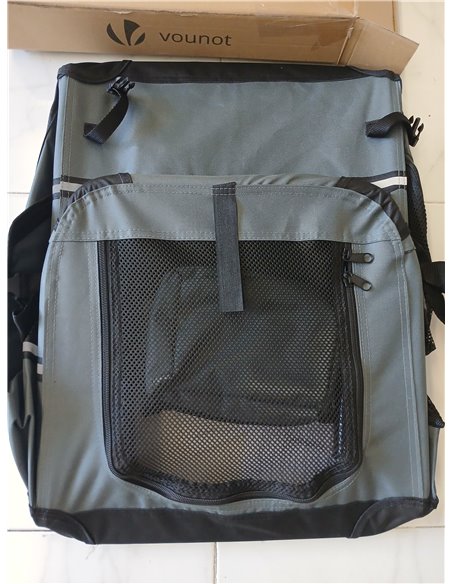 VOUNOT Transportín Perro Gato M 60x44x44cm, Bolsa Transporte Transpirable Mascotas con Bolsillos Alfombrilla Extraíble Tira Refl