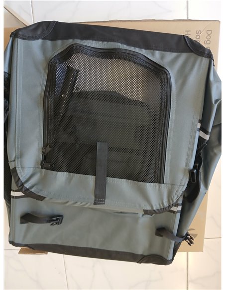 VOUNOT Transportín Perro Gato M 60x44x44cm, Bolsa Transporte Transpirable Mascotas con Bolsillos Alfombrilla Extraíble Tira Refl