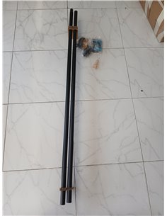 Amazon Basics Barra de Cortina Extensible con remates de Bola, diámetro 19 mm, de 183 a 366 cm, Color Negro 2