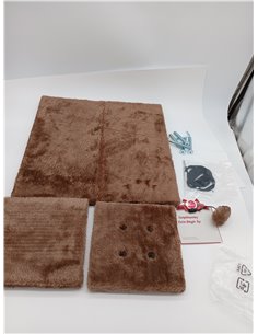 Amazon Basics Rascador para gatos de interior, resistente, con suelo de alfombra, alto y grande 90 cm, color marrón 2