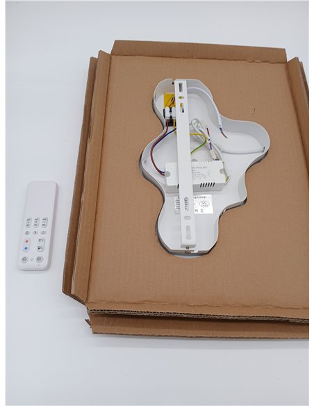 FANLG Lampara infantil Techo, Lámpara LED de Nubes 40cm 20W 3000K-6000K Regulable con Control Remoto, Luces para habitacion, Dor