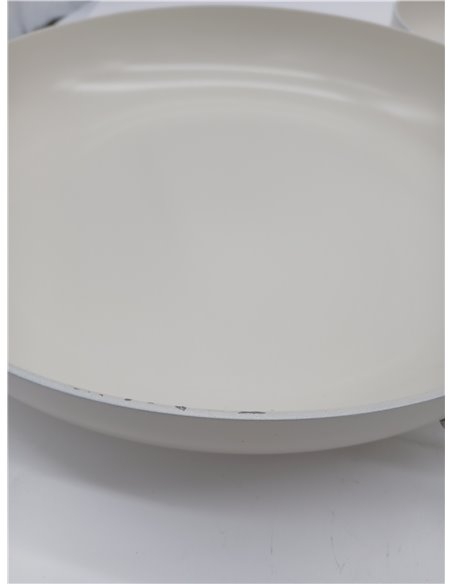 Amazon Basics Batería de Cocina Antiadherente de Cerámica, Juego de 3 Sartenes, Compatibles con Todo Tipo de Fuegos, Aptas para 