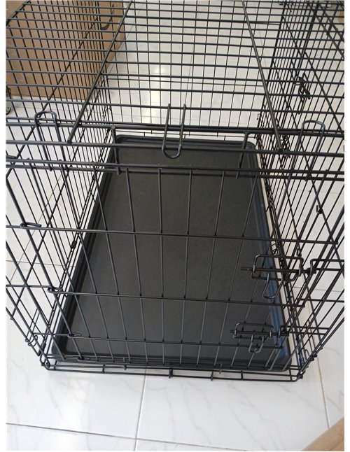 Ribelli Caja de Transporte para Perros Caja de Transporte para Perros Jaula de Alambre - Adecuada para Cachorros - Plegable - Ca