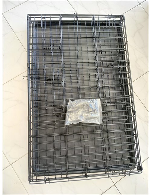 Ribelli Caja de Transporte para Perros Caja de Transporte para Perros Jaula de Alambre - Adecuada para Cachorros - Plegable - Ca