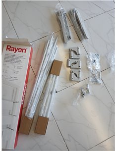 Rayen | Tendedero Plegable para Puertas y Pared, Varillas XXL, 8m de Superficie de Tendido, Multifuncional, Blanco y Gris, 62.5x 2
