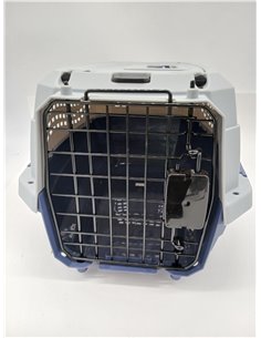 Amazon Basics Gato Trasportín de 2 puertas con carga superior, 48 cm, Azul 2
