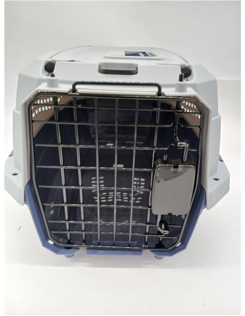 Amazon Basics Gato Trasportín de 2 puertas con carga superior, 48 cm, Azul
