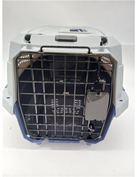 Amazon Basics Gato Trasportín de 2 puertas con carga superior, 48 cm, Azul