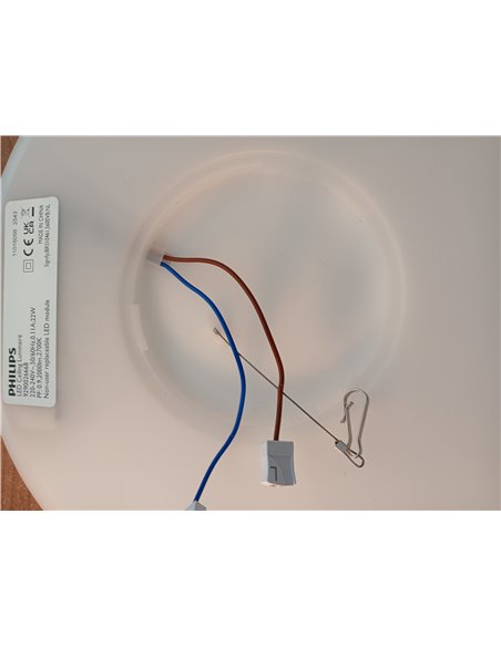 Philips - Plafón Philips Superslim, lámpara LED de techo funcional, color blanco, luz blanca cálida regulable, 27K - 22W