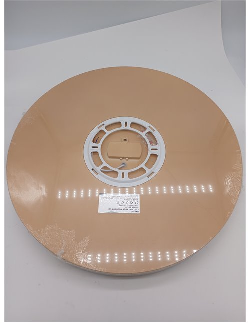 M Ledme - Plafón Led Neox 50W Madera, ø50 cm, Temperatura de Color CCT, ideal para Cocina, Balcón y Dormitorio.