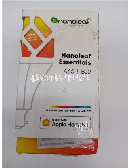 Nanoleaf Essentials Bombilla LED B22 RGBW Inteligente y Regulable - Luces Led 16M Colores Thread & Bluetooth, Compatible con Goo