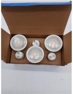 M Ledme - Pack 6, Bombilla Led Gu10 Smd Plus 7W 60°, Luz cálida (3000k), casquillo GU10, 580 Lumen, IP20, Apertura del Haz de Lu 2