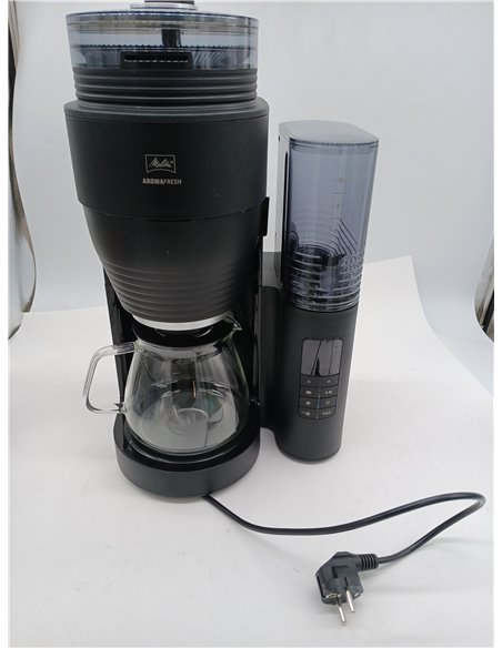 Melitta AromaFresh X 1030-06, Cafetera de Goteo con Molinillo Incorporado, 10 Tazas, Temporizador 24 Horas, Mantenimiento en Cal