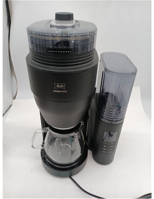 Melitta AromaFresh X 1030-06, Cafetera de Goteo con Molinillo Incorporado, 10 Tazas, Temporizador 24 Horas, Mantenimiento en Cal