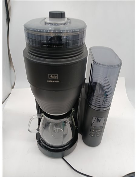 Melitta AromaFresh X 1030-06, Cafetera de Goteo con Molinillo Incorporado, 10 Tazas, Temporizador 24 Horas, Mantenimiento en Cal