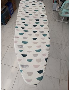Rayen | Ironing Board - Basic Range | Adjustable Height | Metal Mesh | Ironing Rest | Grey Structure and White Printed Cover | M 2