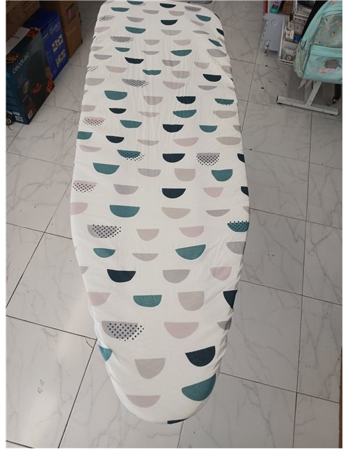 Rayen | Ironing Board - Basic Range | Adjustable Height | Metal Mesh | Ironing Rest | Grey Structure and White Printed Cover | M
