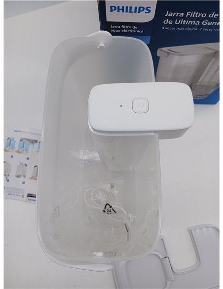 Philips Water Jarra filtrante Instant (3 L) – Agua limpia y de gran sabor en segundos , reduce cloro y plomo, 