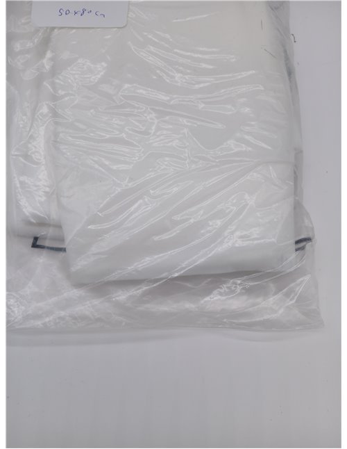 Amazon Basics Paquete de 2 Fundas de Almohada de satén de algodón de 400 Hilos, 50 x 80 cm, Color Blanco