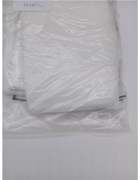 Amazon Basics Paquete de 2 Fundas de Almohada de satén de algodón de 400 Hilos, 50 x 80 cm, Color Blanco