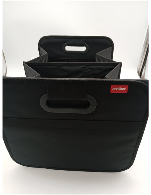 achilles Car Trunk Organizer - XL Folding Box with Net Pocket - Compact and Water-Repellent - Ideal for Versatile Storage - Inte