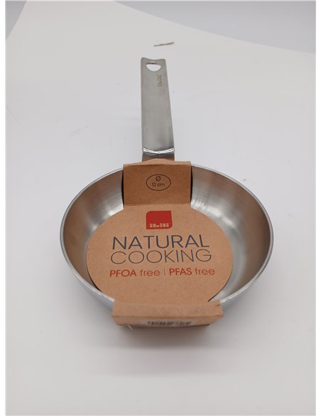 IBILI - Blinis Tricapa Triply Natural 12 cm Frying Pan, Stainless Steel, Suitable for Induction, Non-Stick