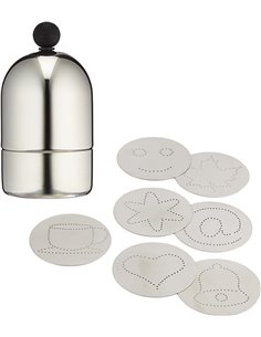 PADERNO 42923-07 Dosificador Cacao con 7 máscaras, Acero INOX, 6.5 cm