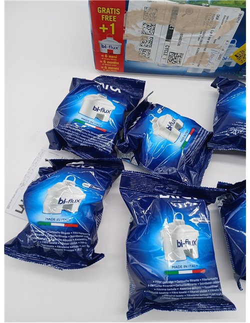 LAICA Filtros de Agua bi-flux (Pack 6) – Conserva Sales Minerales Esenciales, Reduce la Cal, Cloro y Metales Pesados – Compatibl
