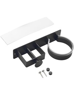 Estante de pared para secador de pelo de fácil instalación, soporte de aluminio para baños