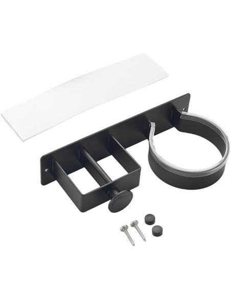 Estante de pared para secador de pelo de fácil instalación, soporte de aluminio para baños