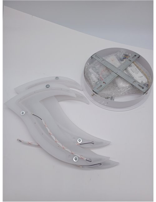 Comely Lámpara de Techo LED Dimmable 35 W 3937 lm – 58 cm – Temperatura regulable 3000-6500 K – Diseño Moderno Blanco 