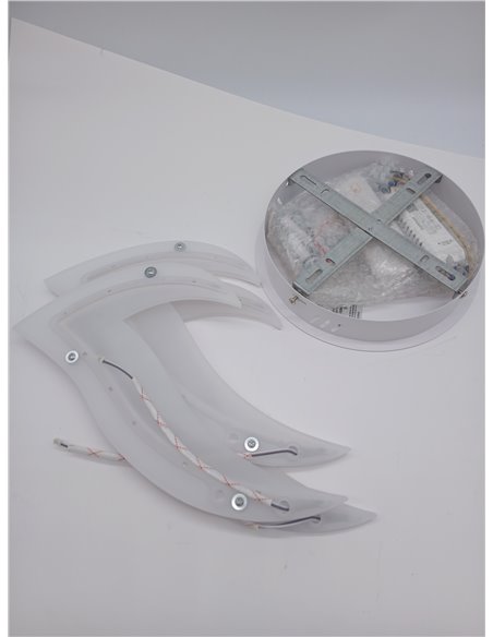 Comely Lámpara de Techo LED Dimmable 35 W 3937 lm – 58 cm – Temperatura regulable 3000-6500 K – Diseño Moderno Blanco 