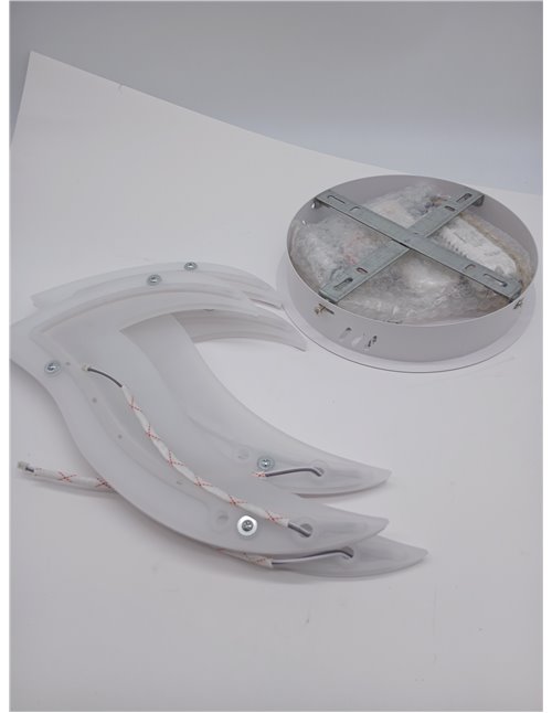 Comely Lámpara de Techo LED Dimmable 35 W 3937 lm – 58 cm – Temperatura regulable 3000-6500 K – Diseño Moderno Blanco 