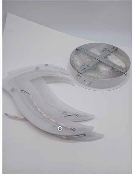 Comely Lámpara de Techo LED Dimmable 35 W 3937 lm – 58 cm – Temperatura regulable 3000-6500 K – Diseño Moderno Blanco 