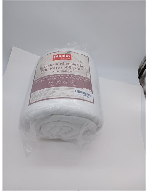 PIKOLIN Home - Edredón Nórdico Otoño-Invierno 300gr, Fibra Ecolofil Tacto Plumón, Relleno para Cama 90 (150x220 cm)