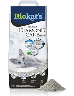Biokat's Diamond Care Classic, para gatos, sin fragancia - Arena fina con carbón activo y aloe vera 1 saco (1 x 10 l)