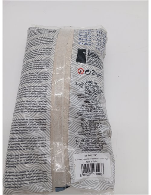 Amtra Cuarzo Blanco Amtra - Arena De Acuario De Cuarzo Blanco extrafino, Para Agua Dulce O Salada, Tamaño De Grano 0,1-0,7 Mm, C