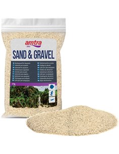Amtra Cuarzo Blanco Amtra - Arena De Acuario De Cuarzo Blanco extrafino, Para Agua Dulce O Salada, Tamaño De Grano 0,1-0,7 Mm, C